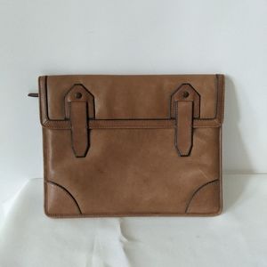 Fossil iPad Tablet Case Leather Tech Brown Tan